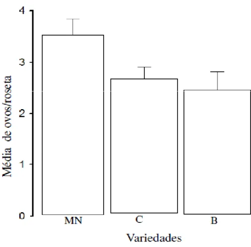 Figura  6:  Resposta  de  oviposição  de  C.  capitata  em  variedades  de  Coffea 