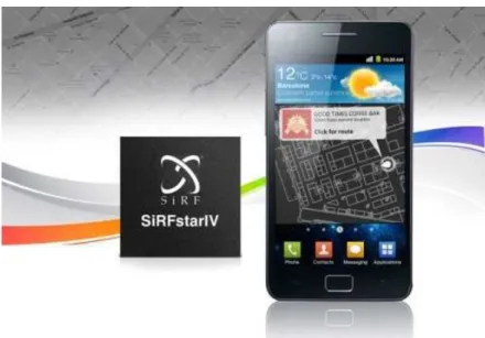 Figura 12 – GPS SiRFstar IV no smartphone Samsung Galaxy SII. Fonte:  www.csr.com
