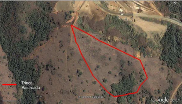 Figura 11: Vista aérea da área afetada – Fonte: Google Earth. 