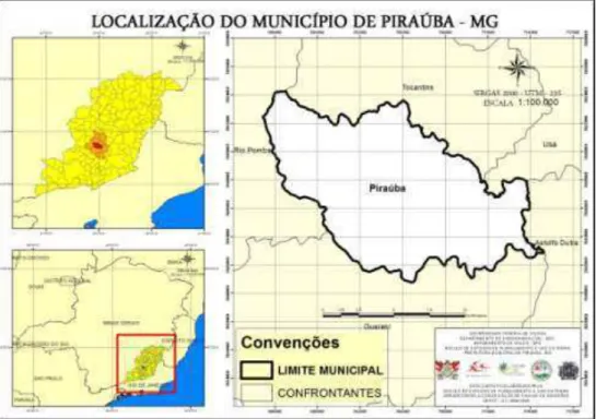 Figura 8- Localização do Município de Piraúba   MG 