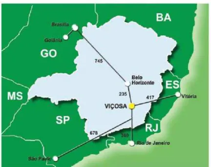 Figura 11: Localização do município de Viçosa. 