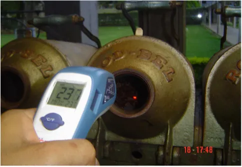 Figura 2 – Medição da temperatura na superfície da massa dos grãos de café. 