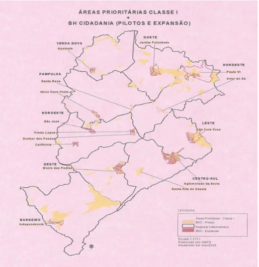 Figura 2 - Mapa da exclusão social.  Fonte: ROCHA, 2005. 