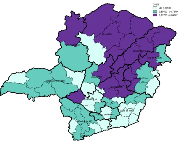 Figura 1 – Configuração da distribuição de terras em Minas Gerais 2006.  