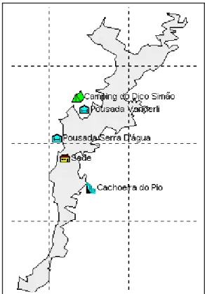 Figura 5- Locais de coleta de dados em campo.