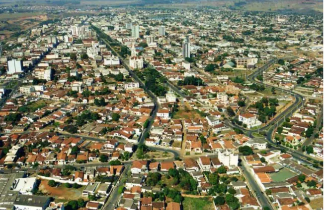 Figura 46 – Vista aérea da Avenida e as vias adjacentes.  Fonte: Saulo Alves, 2003  