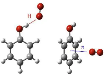 Figura 8 - As estruturas das ligações de hidrogênio e pi-stacking dos isômeros 