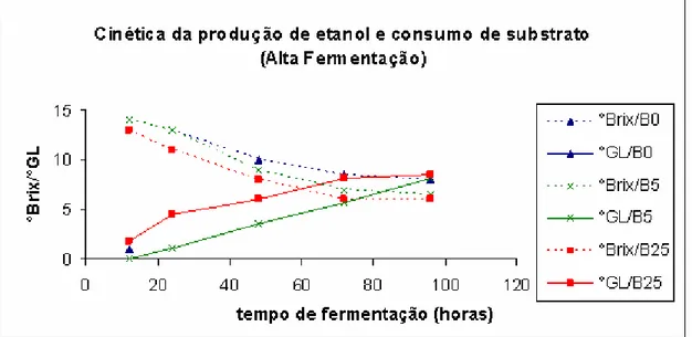 Figura 4- Evolução da fermentação alcoólica com levedura Safbrew e adição  de peptona de caseína