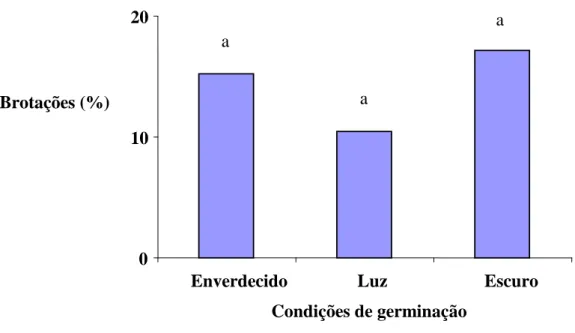 Figura  2:  Porcentagem   de  brotações  de  segmentos  hipocotiledonares  de  urucum  (Bixa  