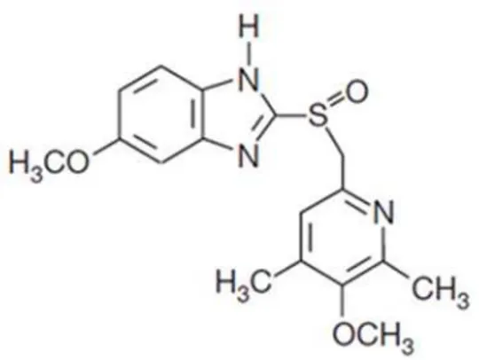 Figura 6: Molécula do fármaco omeprazol. 