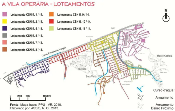 Figura 18  – A Vila Operária – loteamentos. 