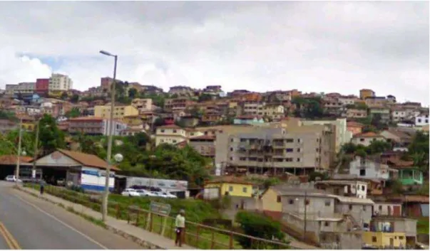 Figura 13: Vista Parcial do bairro Bauxita. Fonte: Google Street View, 2012. 