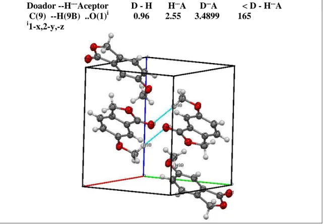 Figura 9 - Representação MERCURY da interação intermolecular presente no  cristal do composto 39