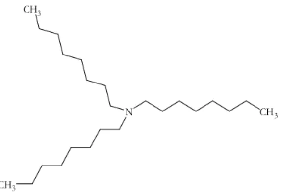 Figura 4. Fórmula estrutural da trioctilamina. 
