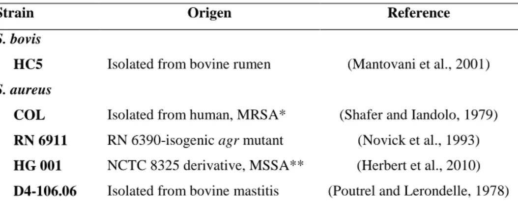 Table 1. Strains used in this study 