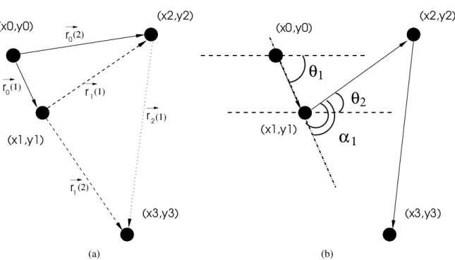 Figura 2.3: Representação da trajetória de uma célula. Cada ponto possui um par de coordenada (x,y)