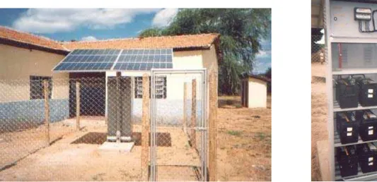 Figura 2.3 apresenta um exemplo de sistemas fotovoltaicos instalados pelo projeto  PRODEEM