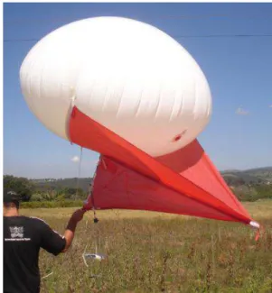Figura  3.  O  balão,  modelo  SkyshotHelikite,  utilizado  para  o  sistema  de  sensoriamento remoto