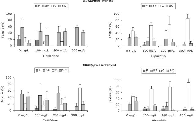 Figura 10- Textura dos calos obtidos em explantes de cotilédones e hipocótilos de  Eucalyptus grandis e E