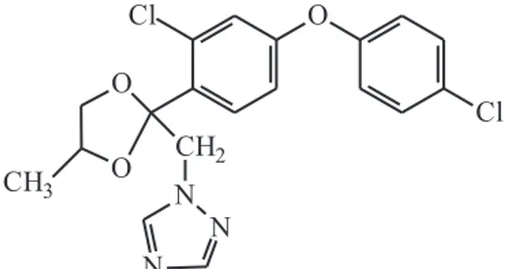 Figura 2.1. Estrutura química do difenoconazol. 