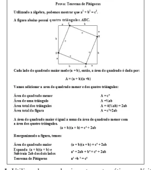 Figura 1- Utilizando o conhecimento matemático explícito para