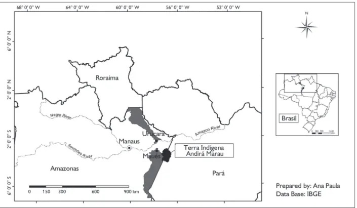 Figura 1. Localização da área de estudo (adaptado de Filoche e Pinton, 2014).