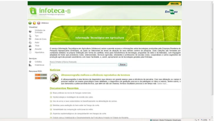 Figura 5: Infoteca-e (Informação Tecnológica em Agricultura)  Fonte: Embrapa