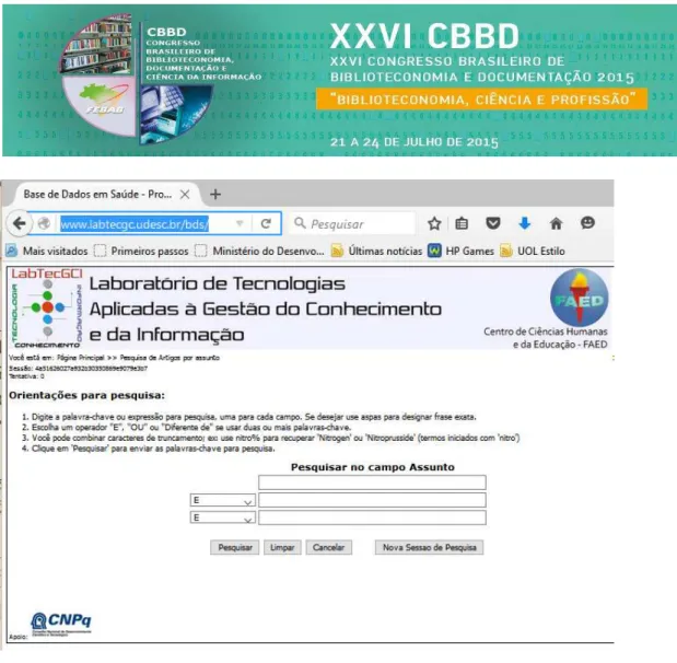 Figura 10 - Interface do Portal - versão Beta 