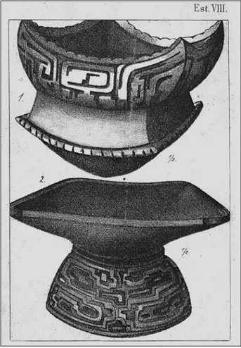 Figura 3. Cerâmicas da necrópole Mirakanguera, escavadas por João  Barbosa Rodrigues. Fonte: Rodrigues (1892).