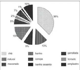 Figura 5. Formas de uso das plantas pelas benzedeiras de Juruena, Mato Grosso, Brasil.