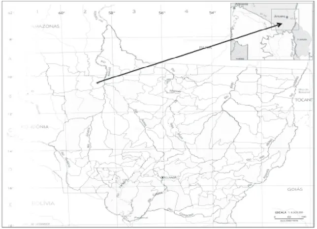 Figura 1. Localização geográfica do município de Juruena, Mato Grosso, Brasil.