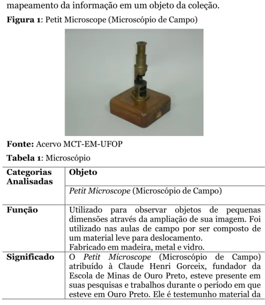 Figura 1: Petit Microscope (Microscópio de Campo)  