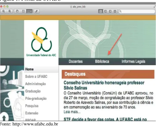Figura 1: Portal da UFABC 