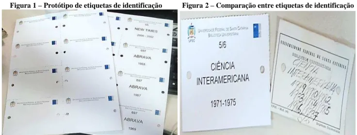 Figura 3 - Substituição de etiquetas de identificação 