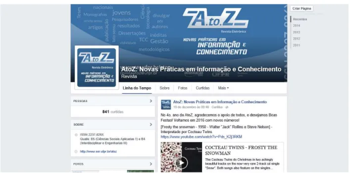 Figura 8 – Facebook da Revista AtoZ