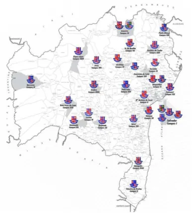 Figura 2 - Localização dos Campi da UNEB 