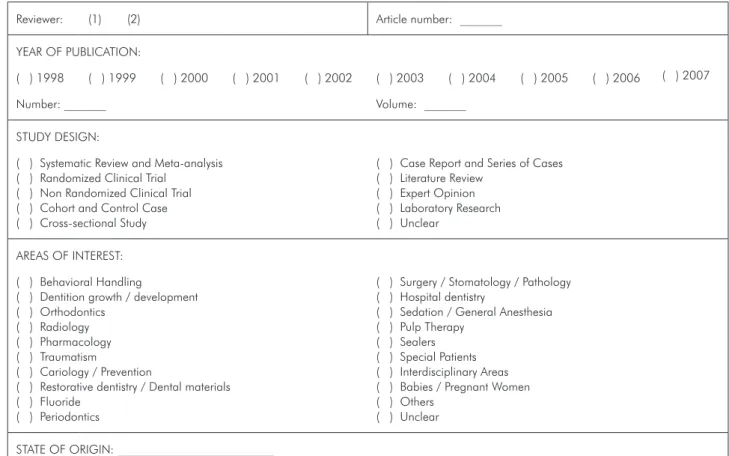 Table 1 - Frequency of study design types.