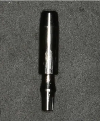 Figure 1. Implants that were specifically produced without  external threads to allow for strain gauge fixation.