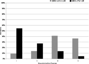 FIGURE 5  - BMB distribution of CML patients included in the  study, according to vascularization degree.