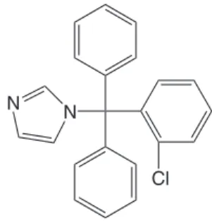 FIGURE 1  - Structure of the azole compound clotrimazole  (CTZ).
