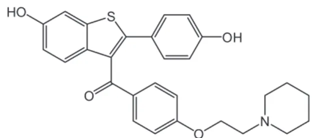 FIGURE 1  - Chemical structure of raloxifene hydrochloride.