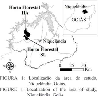 FIGURA  1:  Localização  da  área  de  estudo,      Niquelândia, Goiás.