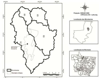 FIGURA 1: Localização da área em estudo, município de Alta Floresta - MT. FIGURE 1: Location of the study area, in the municipality of Alta Floresta - MT.