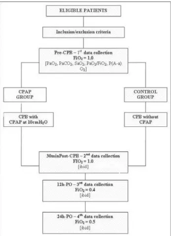 Fig. 1 - Study protocol diagram. - CPB = cardiopulmonary bypass;