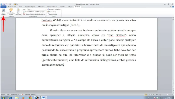 Fig. 7 - “Insert citations” display to look up for speciic paper in your local database.