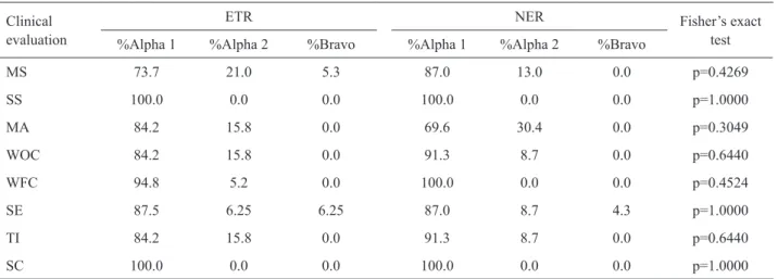 Figure 3. Tooth/restoration scored Bravo (clinically sufficient)  for marginal staining parameter.