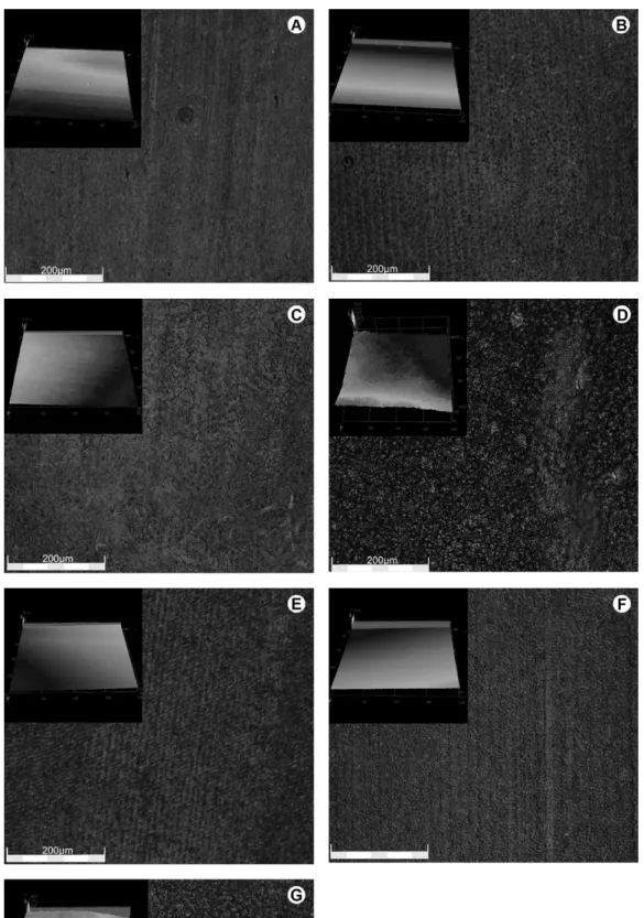 Figure 1. Representative 2D (small) and 3D (larger) images  of the CLSM analysis (20x)