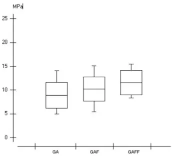 Table 2. Fracture type (in %) showed in the experimental groups Fracture type