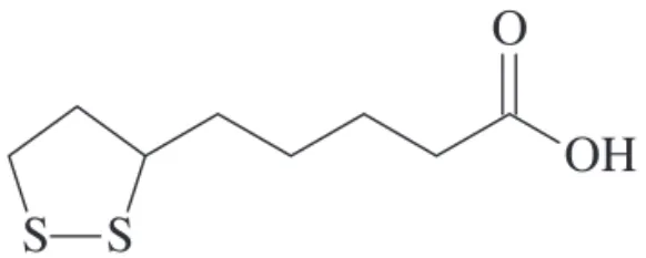 Fig 1. a-lipoic acid structure (6,8-dithio-octanoic acid).