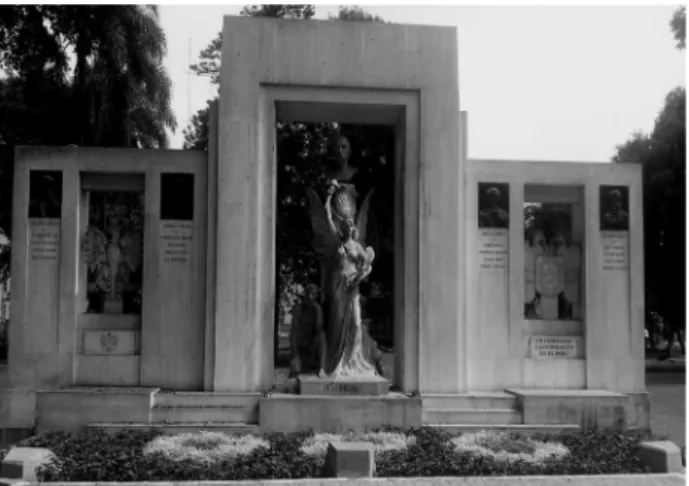 Fig 3. Detail of the bust  monument to Alexander  Babinski,  part  of  the  monument in tribute to  the Polish in Peru at the  Poland Park, Lima, Peru